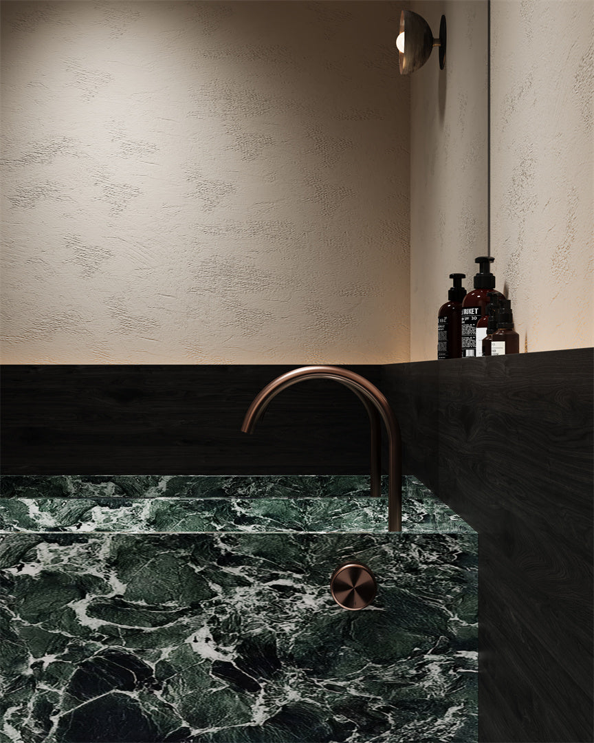 SERENITY PROGRESSIVE BATH/KITCHEN MIXER ARC SPOUT WITH METAL HANDLE BRUSHED BRONZE