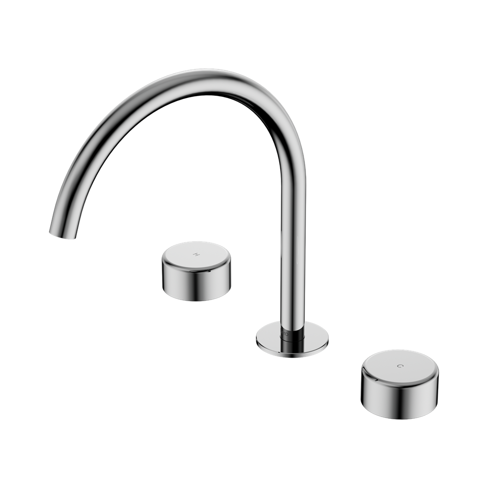SERENITY BATH/KITCHEN SET ARC SPOUT WITH METAL HANDLE CHROME
