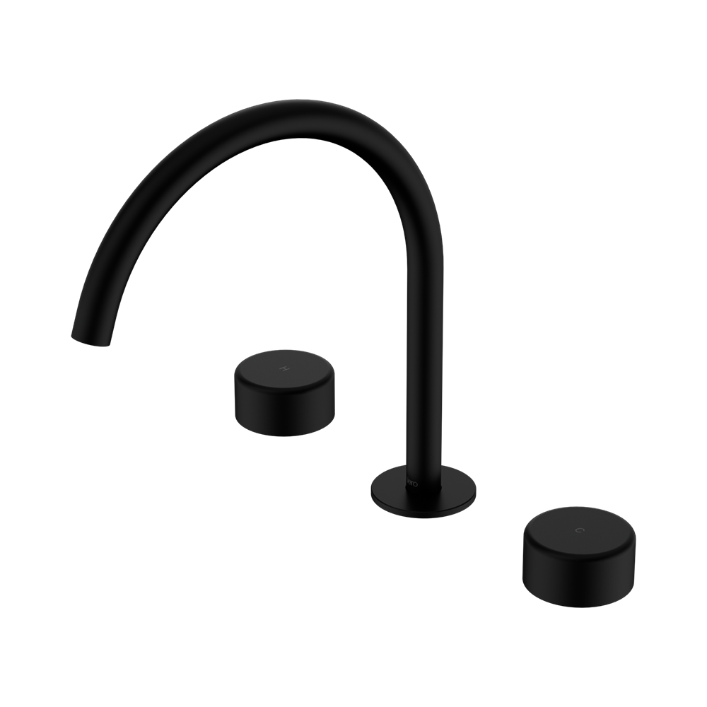 SERENITY BATH/KITCHEN SET ARC SPOUT WITH METAL HANDLE MATTE BLACK