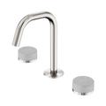 SERENITY BASIN SET EDGE SPOUT WITH CARRARA HANDLE BRUSHED NICKEL