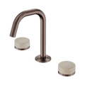 SERENITY BASIN SET EDGE SPOUT WITH ROME TRAVERTINE HANDLE BRUSHED BRONZE