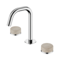 SERENITY BASIN SET EDGE SPOUT WITH ROME TRAVERTINE HANDLE CHROME