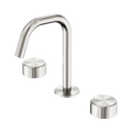 SERENITY BASIN SET EDGE SPOUT WITH METAL HANDLE BRUSHED NICKEL