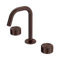 Serenity Basin Set Edge Spout With Metal Handle Rome Bronze