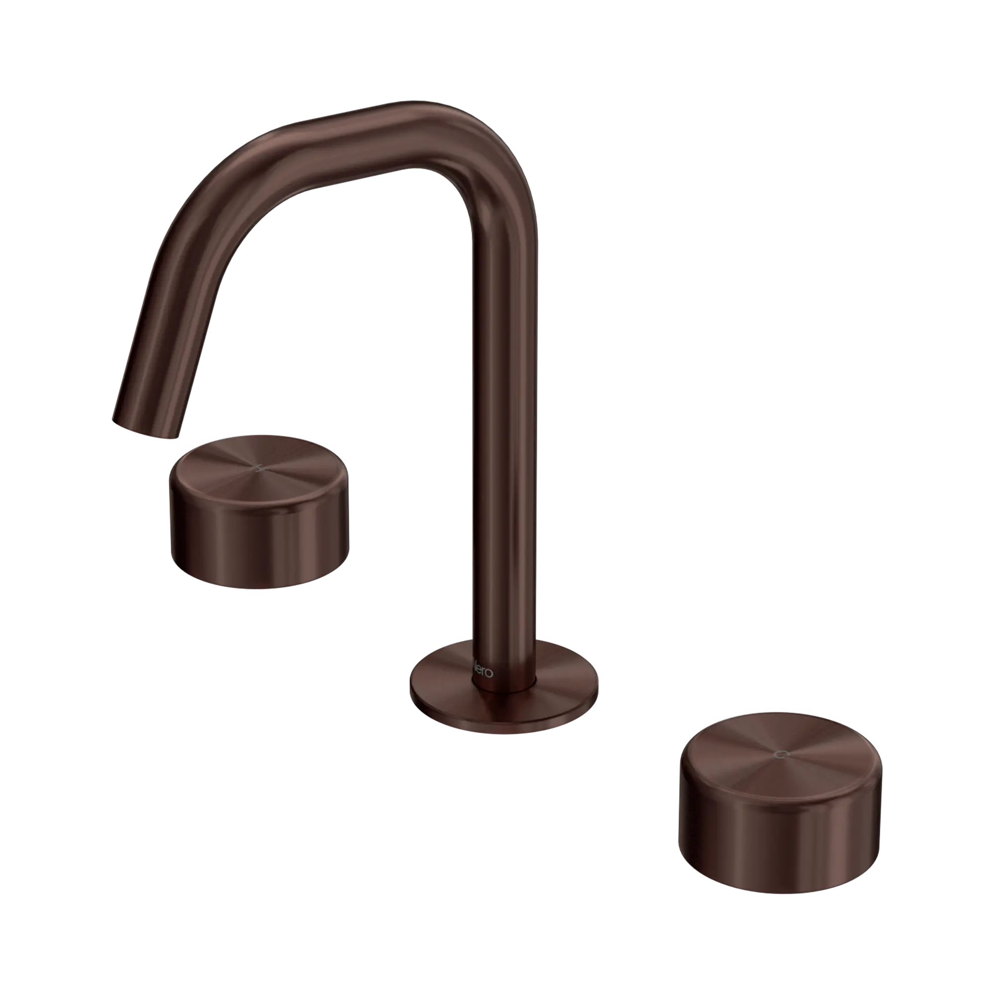 Serenity Basin Set Edge Spout With Metal Handle Rome Bronze
