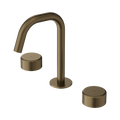 Serenity Basin Set Edge Spout With Metal Handle Tumbled Antique Brass