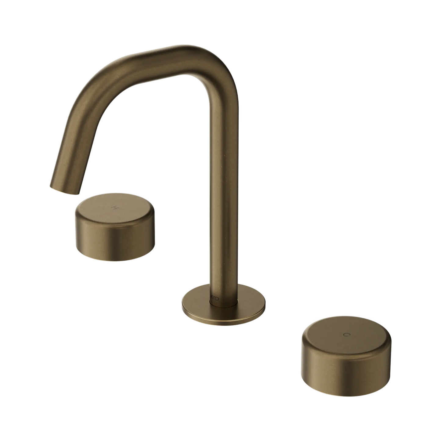 Serenity Basin Set Edge Spout With Metal Handle Tumbled Antique Brass