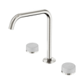 SERENITY BATH/KITCHEN SET EDGE SPOUT WITH CARRARA HANDLE BRUSHED NICKEL
