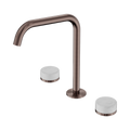 SERENITY BATH/KITCHEN SET EDGE SPOUT WITH CARRARA HANDLE BRUSHED BRONZE