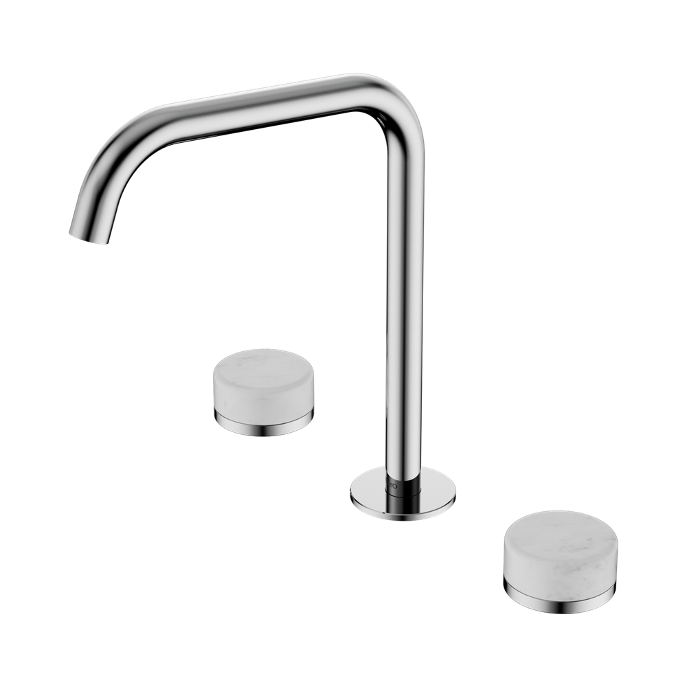 SERENITY BATH/KITCHEN SET EDGE SPOUT WITH CARRARA HANDLE CHROME
