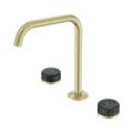 SERENITY BATH/KITCHEN SET EDGE SPOUT WITH VERDE ALPI HANDLE BRUSHED GOLD