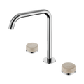 SERENITY BATH/KITCHEN SET EDGE SPOUT WITH ROME TRAVERTINE HANDLE CHROME