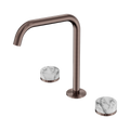 SERENITY BATH/KITCHEN SET EDGE SPOUT WITH ARABESCATO CORCHIA HANDLE BRUSHED BRONZE