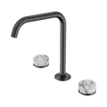 SERENITY BATH/KITCHEN SET EDGE SPOUT WITH ARABESCATO CORCHIA HANDLE GUN METAL