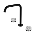 SERENITY BATH/KITCHEN SET EDGE SPOUT WITH ARABESCATO CORCHIA HANDLE MATTE BLACK