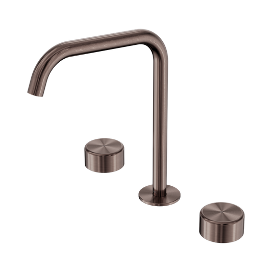 SERENITY BATH/KITCHEN SET EDGE SPOUT WITH METAL HANDLE BRUSHED BRONZE