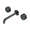 SERENITY WALL BASIN SET 160/185/220MM SPOUT WITH VERDE ALPI HANDLE GUN METAL
