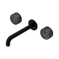 SERENITY WALL BASIN SET 160/185/220MM SPOUT WITH VERDE ALPI HANDLE MATTE BLACK