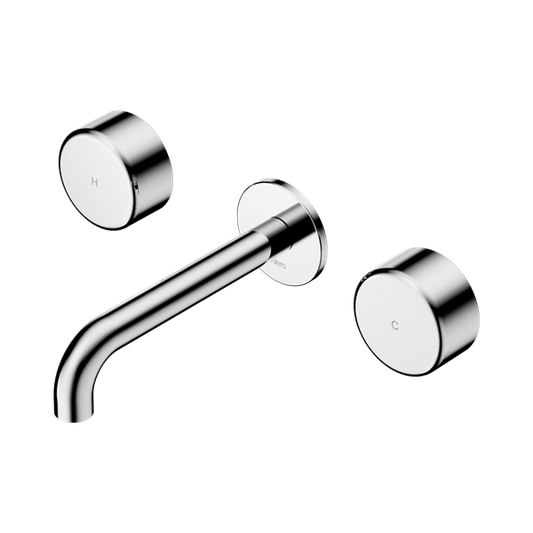 SERENITY WALL BASIN SET 160/185/220MM SPOUT WITH METAL HANDLE CHROME