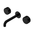 SERENITY WALL BASIN SET 160/185/220MM SPOUT WITH METAL HANDLE MATTE BLACK