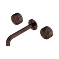 Serenity Wall Basin Set 185/220mm Spout With Metal Handle Rome Bronze