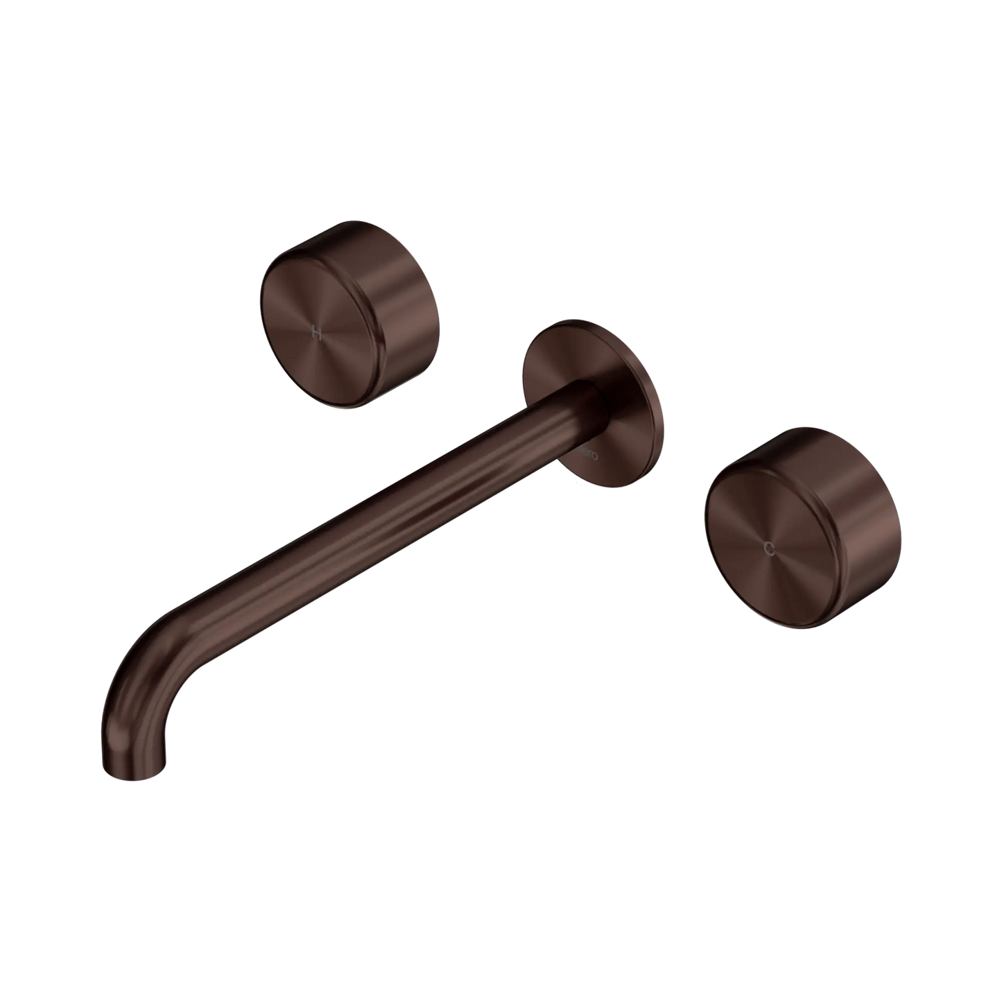 Serenity Wall Basin Set 185/220mm Spout With Metal Handle Rome Bronze