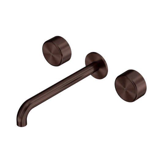 Serenity Wall Basin Set 185/220mm Spout With Metal Handle Rome Bronze