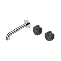 SERENITY WALL BASIN SET 160/185/220MM OFFSET SPOUT WITH VERDE ALPI HANDLE CHROME