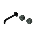 SERENITY WALL BASIN SET 160/185/220MM OFFSET SPOUT WITH VERDE ALPI HANDLE MATTE BLACK