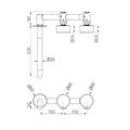 Serenity Wall Basin Set 185/220mm Offset Spout With Metal Handle Tumbled Antique Brass