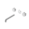 SERENITY WALL BASIN SET 160/185/220MM SPOUT WITH CARRARA HANDLE TRIM KIT ONLY CHROME