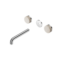 SERENITY WALL BASIN SET 160/185/220MM SPOUT WITH ROME TRAVERTINE HANDLE TRIM KIT ONLY CHROME
