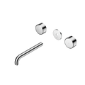 SERENITY WALL BASIN SET 160/185/220MM SPOUT WITH METAL HANDLE TRIM KIT ONLY CHROME