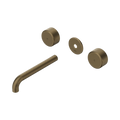 Serenity Wall Basin Set 185/220mm Spout With Metal Handle Trim Kit Only Tumbled Antique Brass