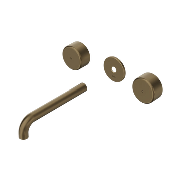 Serenity Wall Basin Set 185/220mm Spout With Metal Handle Trim Kit Only Tumbled Antique Brass