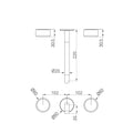 Serenity Wall Basin Set 185/220mm Spout With Metal Handle Trim Kit Only Rome Bronze