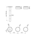SERENITY WALL BASIN SET 160/185/220MM OFFSET SPOUT WITH METAL HANDLE TRIM KIT ONLY CHROME