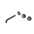 SERENITY WALL BASIN SET 160/185/220MM OFFSET SPOUT WITH VERDE ALPI HANDLE TRIM KIT ONLY GUN METAL