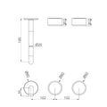 Serenity Wall Basin Set 185/220mm Offset Spout With Metal Handle Trim Kit Only Rome Bronze