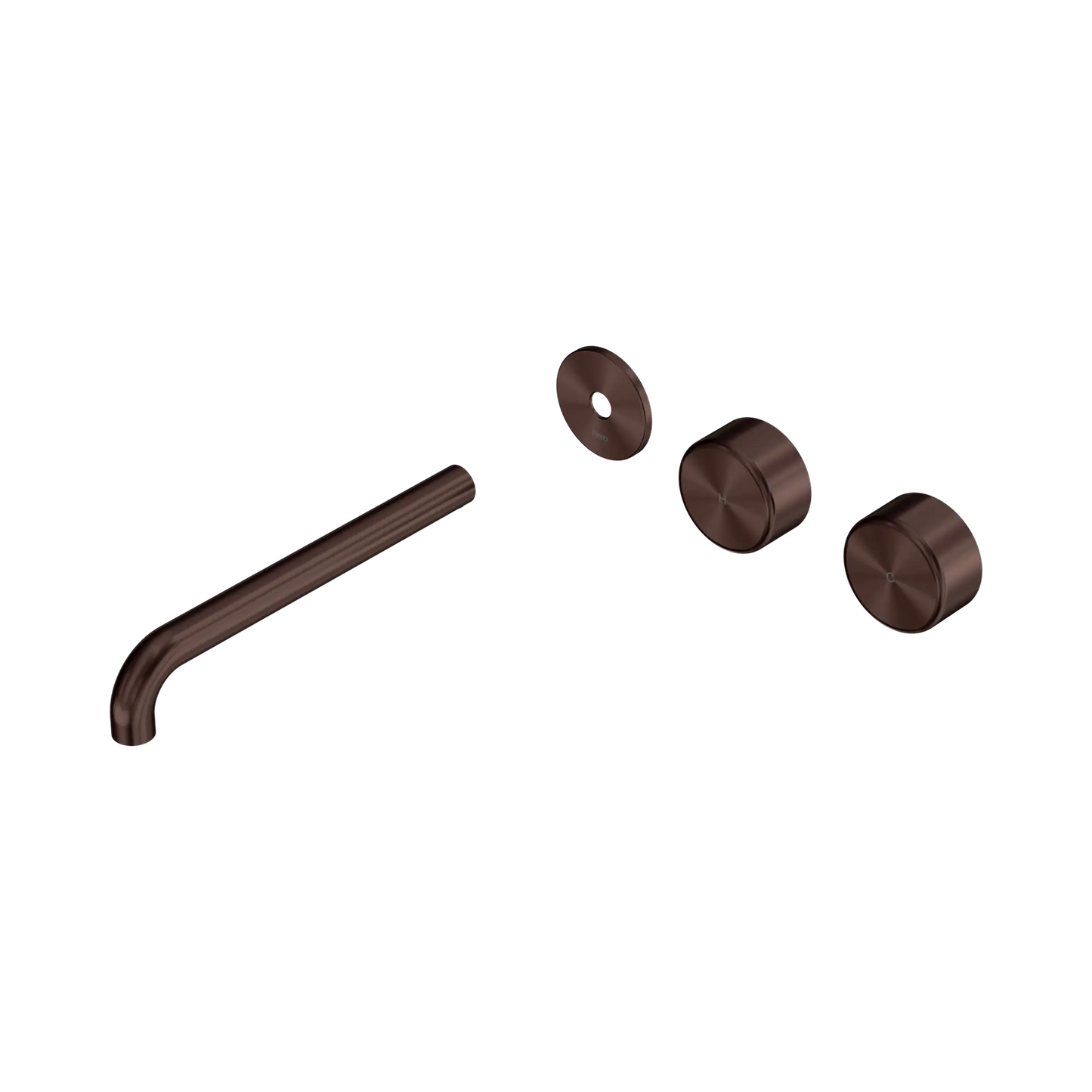 Serenity Wall Basin Set 185/220mm Offset Spout With Metal Handle Trim Kit Only Rome Bronze