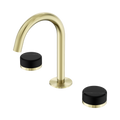 SERENITY BASIN SET ARC SPOUT WITH MARQUINA BRUSHED GOLD