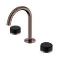 SERENITY BASIN SET ARC SPOUT WITH MARQUINA BRUSHED BRONZE