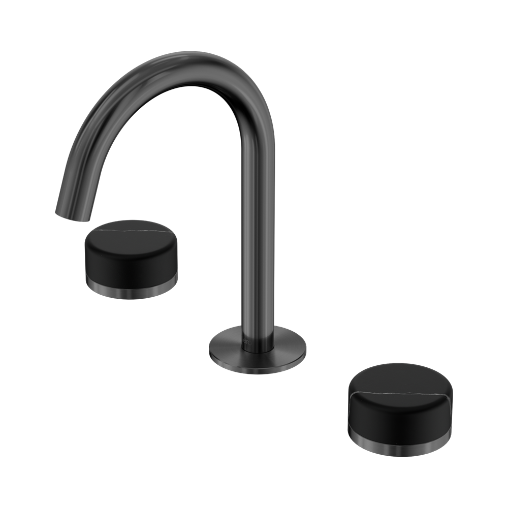 SERENITY BASIN SET ARC SPOUT WITH MARQUINA GUN METAL
