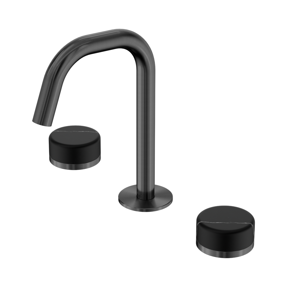 SERENITY BASIN SET EDGE SPOUT WITH MARQUINA GUN METAL