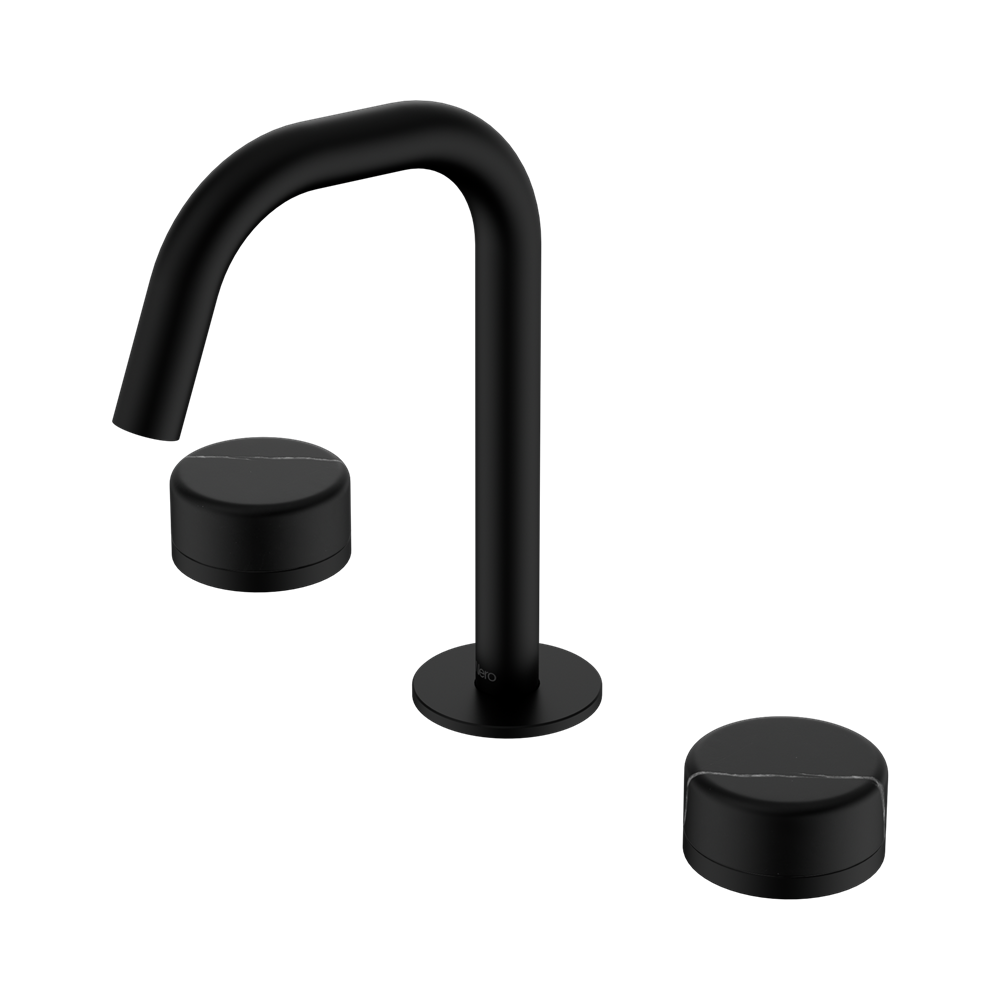 SERENITY BASIN SET EDGE SPOUT WITH MARQUINA MATTE BLACK