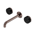 SERENITY WALL BASIN SET 160/185/220MM SPOUT WITH MARQUINA BRUSHED BRONZE