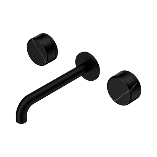 SERENITY WALL BASIN SET 160/185/220MM SPOUT WITH MARQUINA MATTE BLACK
