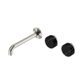 SERENITY WALL BASIN SET 160/185/220MM OFFSET SPOUT WITH MARQUINA BRUSHED NICKEL