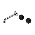 SERENITY WALL BASIN SET 160/185/220MM OFFSET SPOUT WITH MARQUINA CHROME
