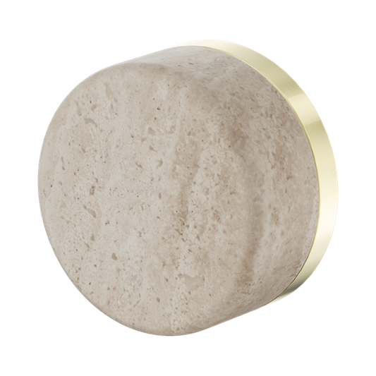 SERENITY PROGRESSIVE SHOWER MIXER WITH ROME TRAVERTINE HANDLE BRUSHED GOLD